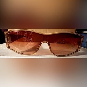 Celine Women's Oversized Shield Sunglasses - Brown